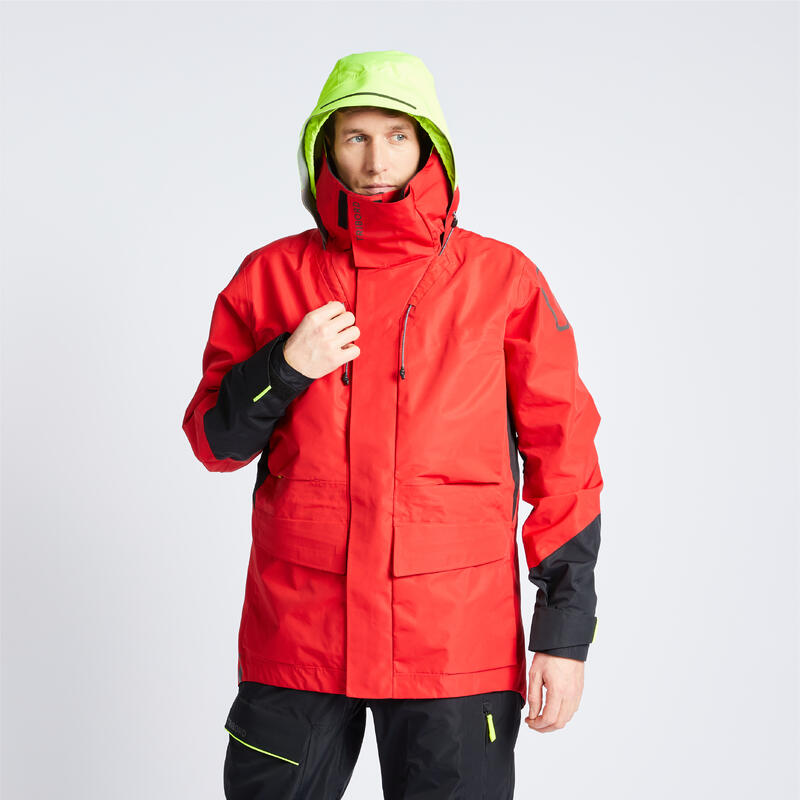 Veste de quart de voile offshore 900 homme rouge