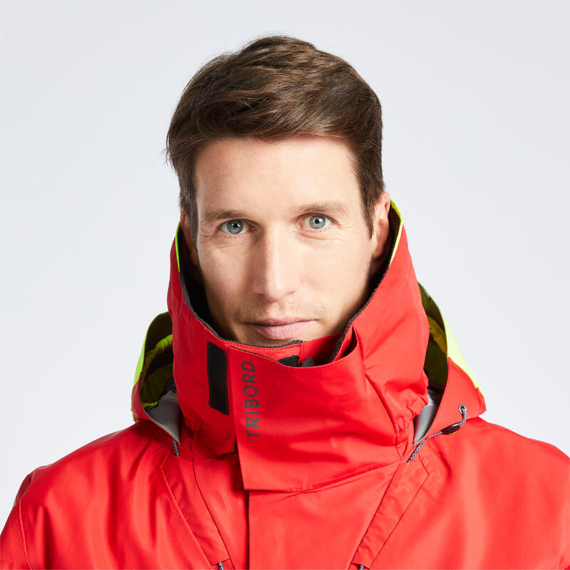 Veste de quart de voile offshore 900 homme rouge